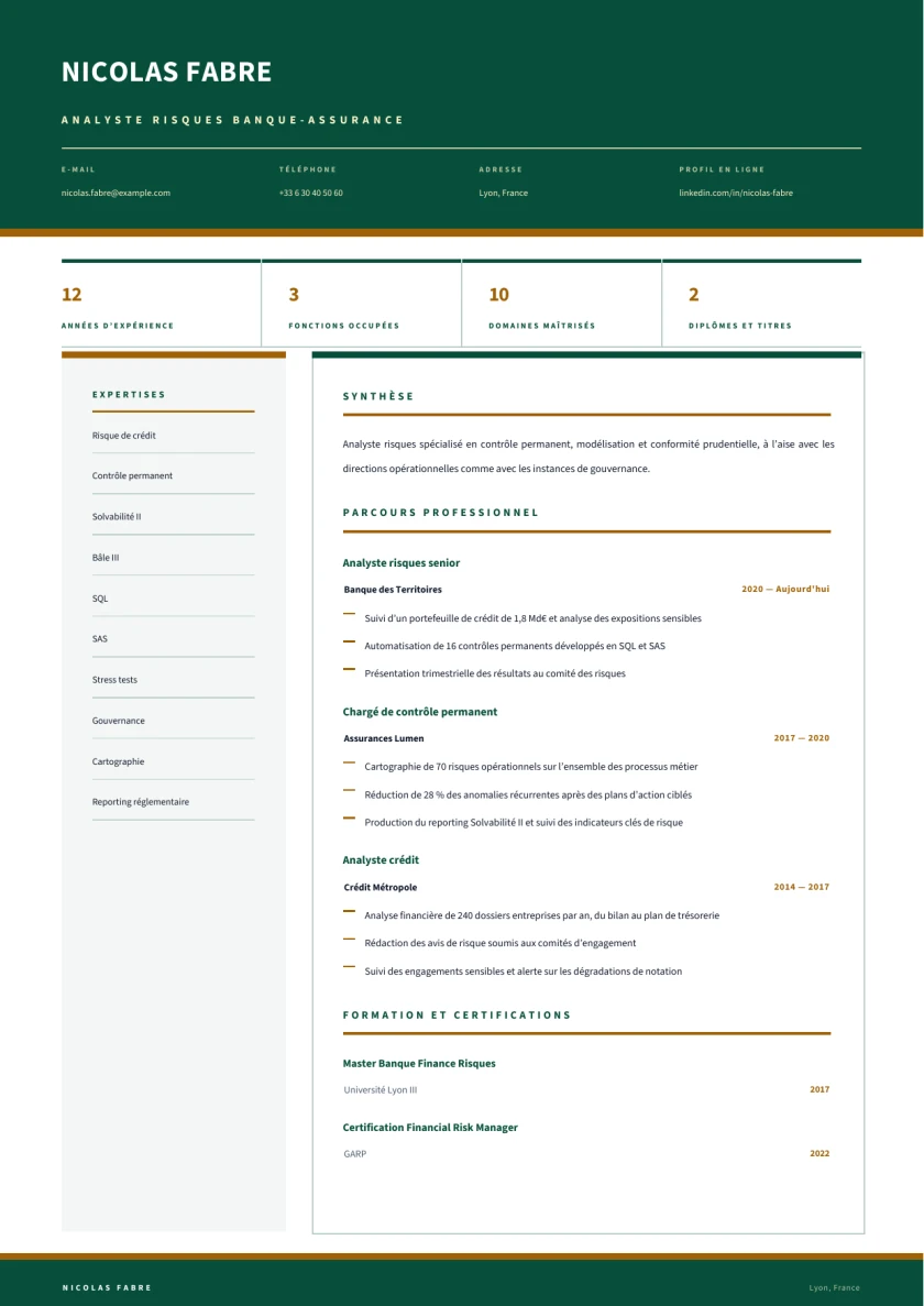 Aperçu Confiance Finance — Analyste risques banque-assurance