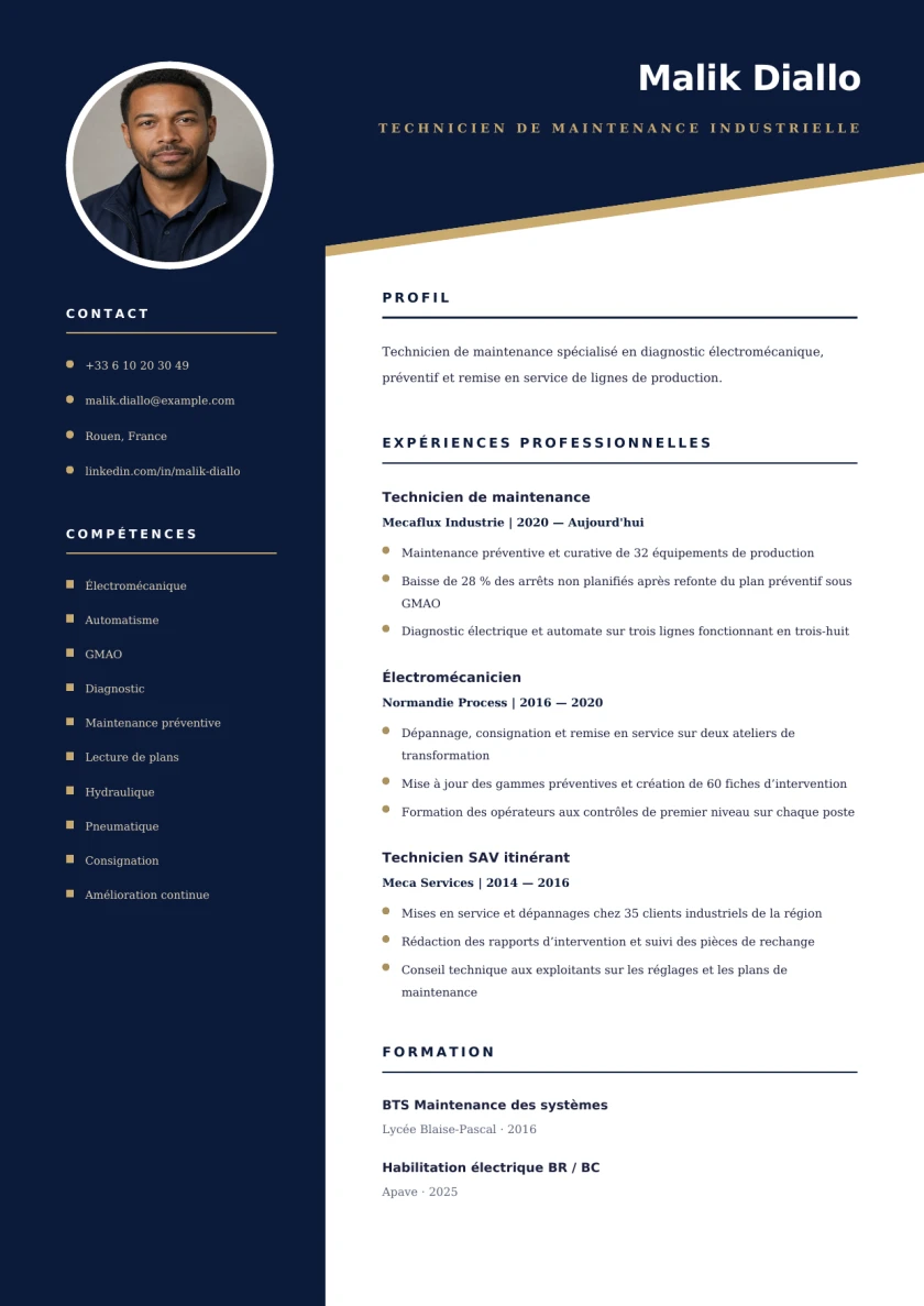 Aperçu de la famille Sidebar Pro : colonne latérale de contact et de compétences.