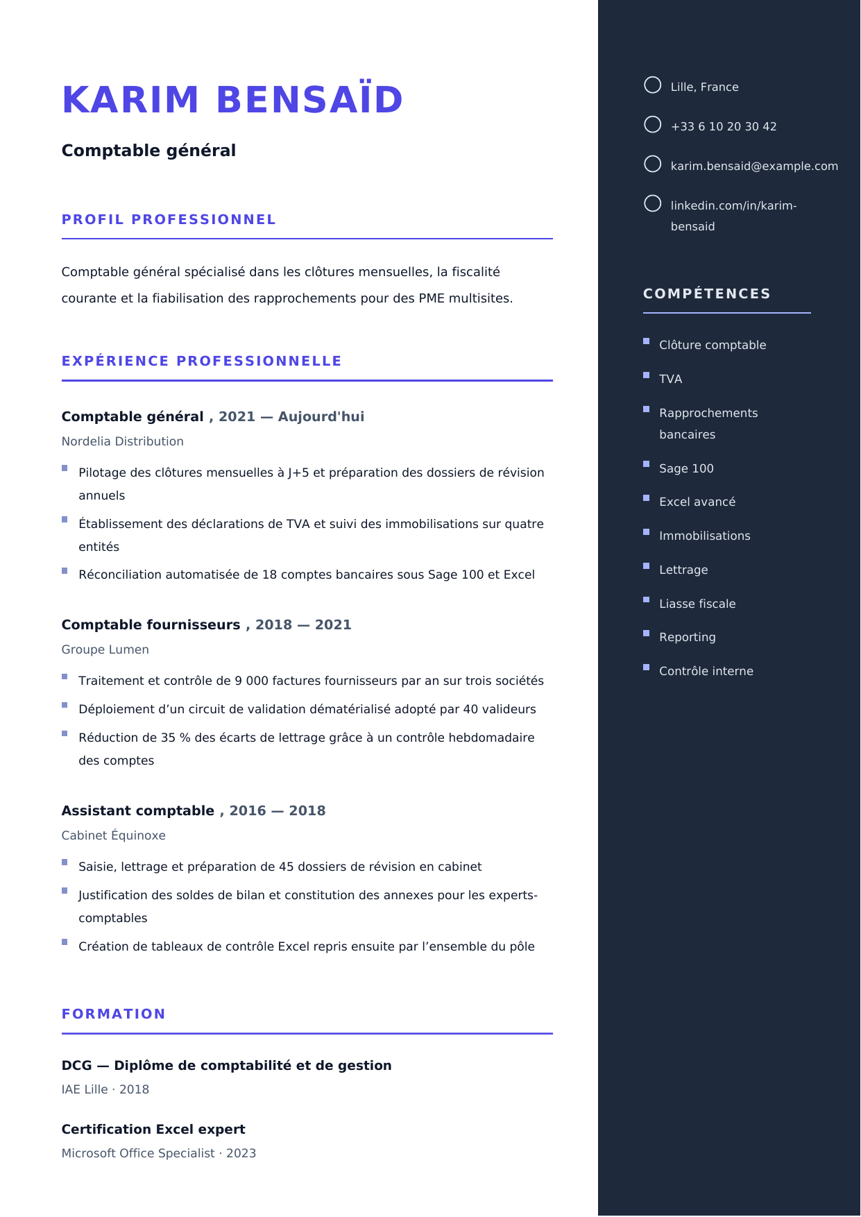 Aperçu Classique Essentiel — Comptable général
