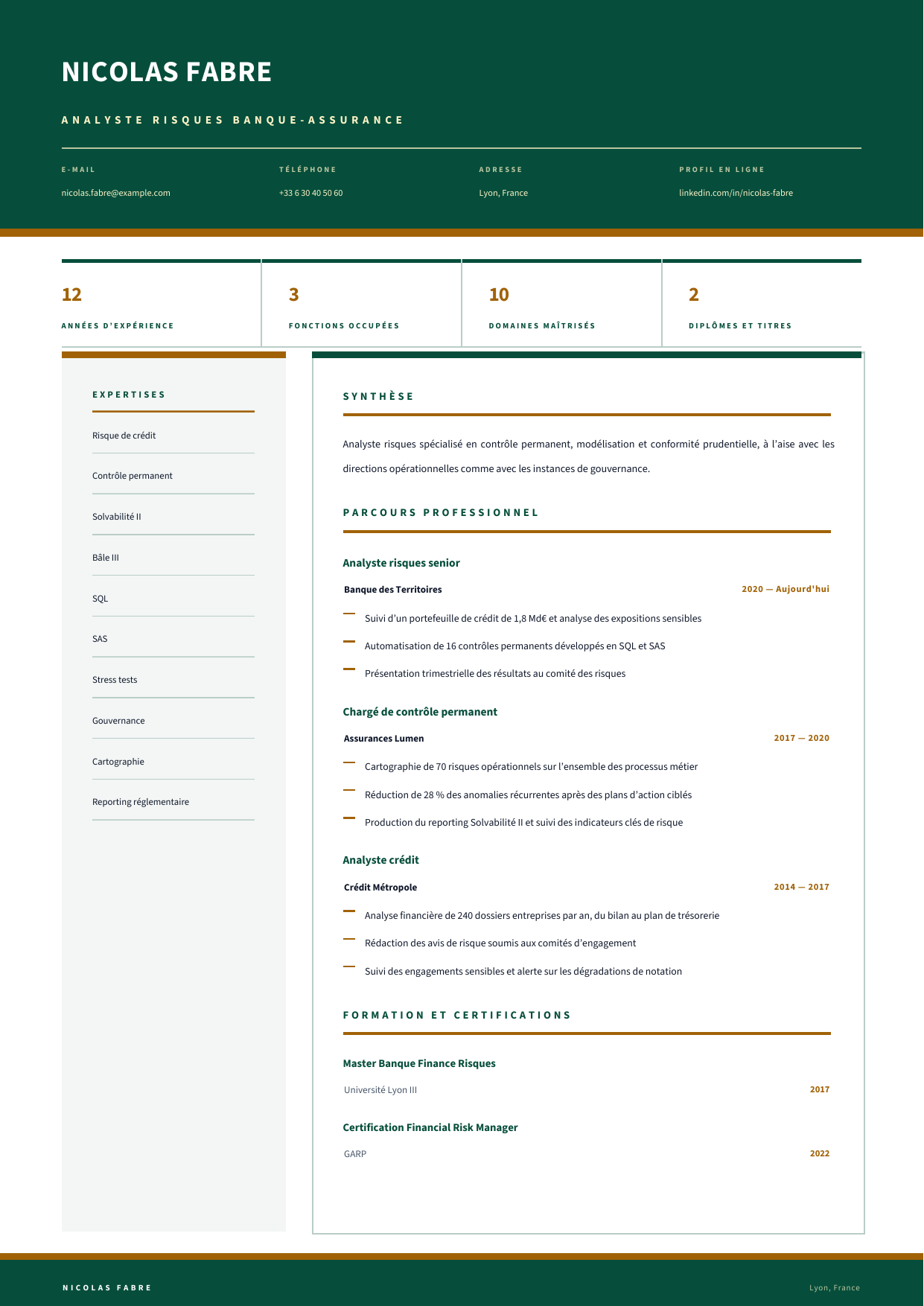 Aperçu Confiance Finance — Analyste risques banque-assurance