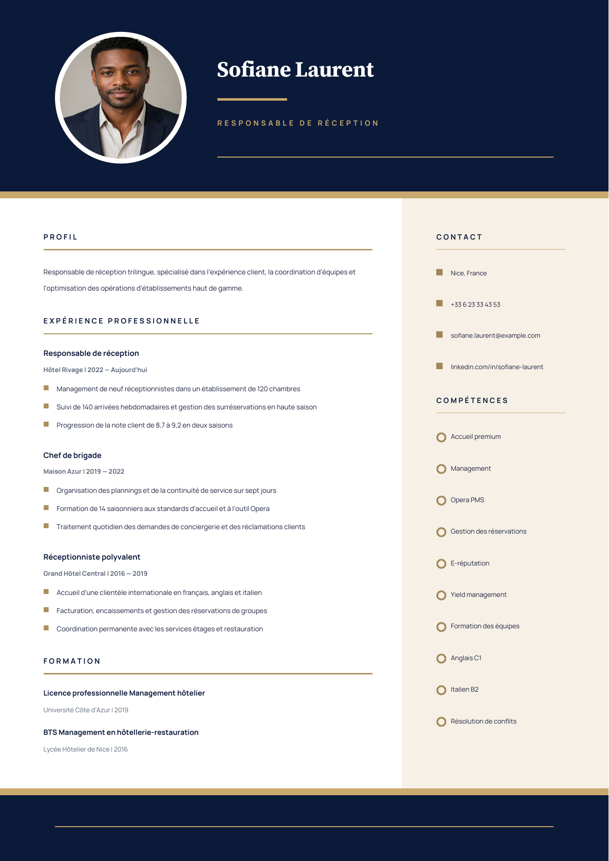 Aperçu Service Signature — Responsable de réception