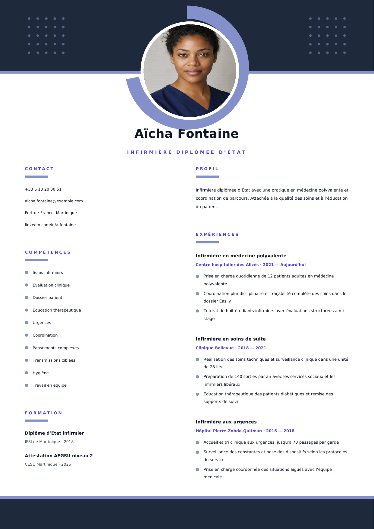 Aperçu Portrait Studio — Infirmière diplômée d’État